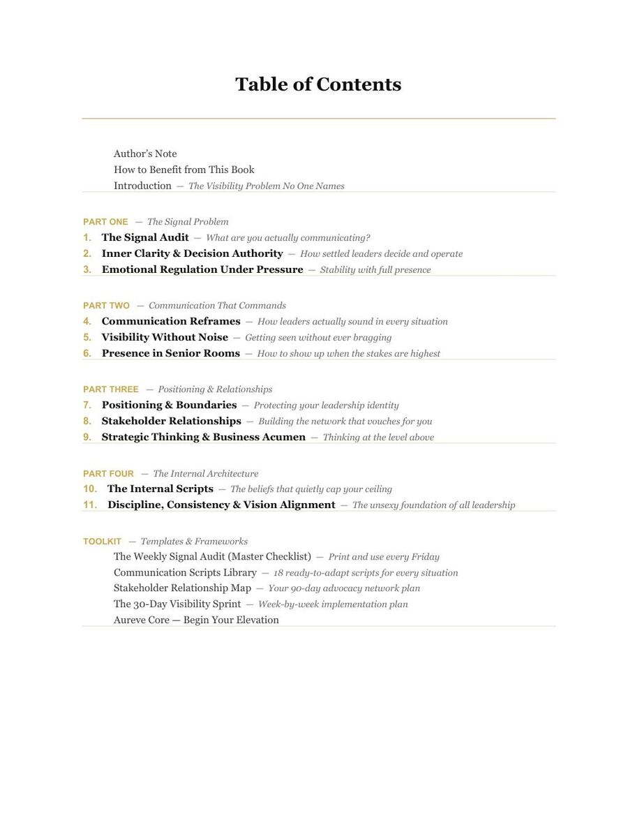 Table of Contents