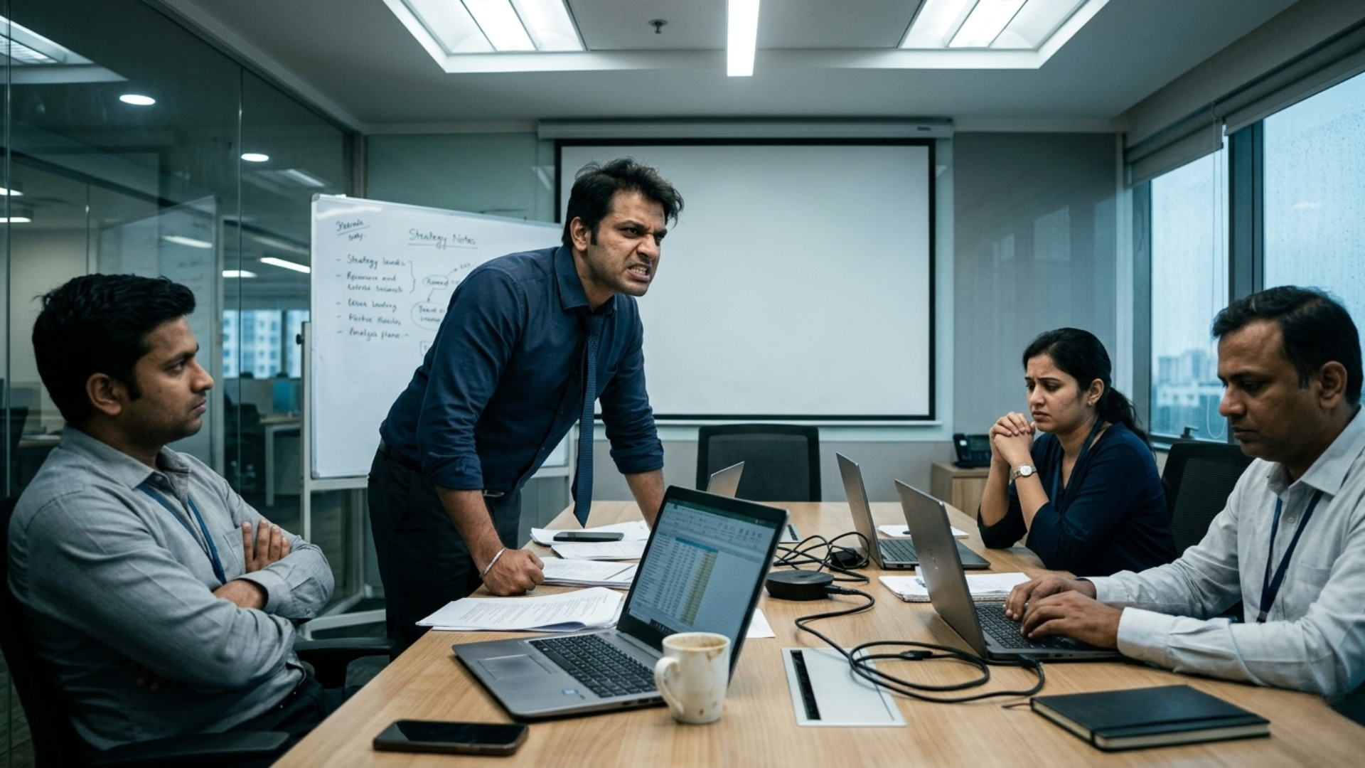 Professional navigating workplace pressure
